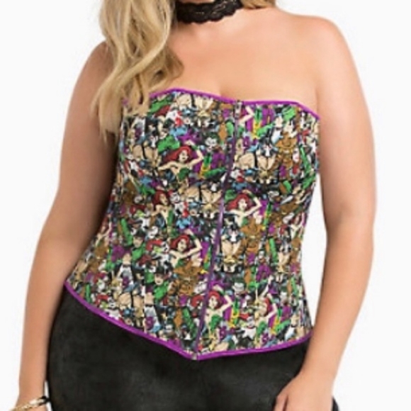 💜SOLD💜 Size 1 DC villians corset from torrid NWT - Picture 2 of 6
